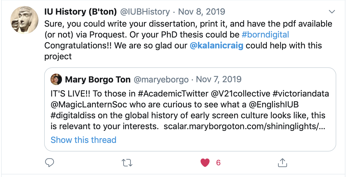 Born Digital Dissertation Support
